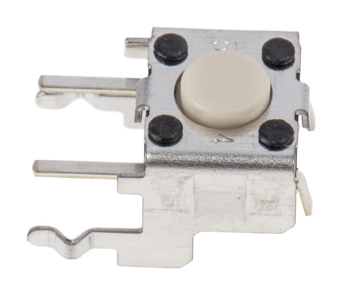 Grey Plunger Tactile Switch, SPST 50 mA @ 24 V dc 0.9mm