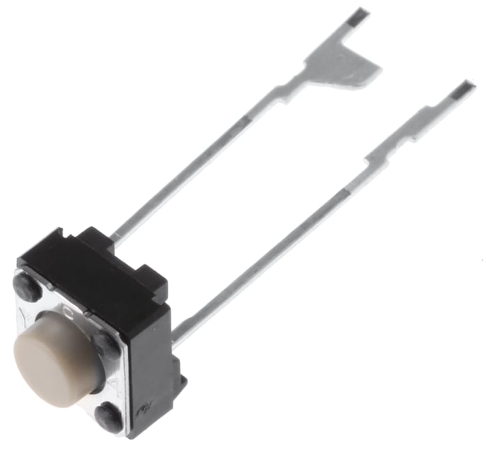 Omron Plunger Tactile Switch, SPST 50 mA @ 24 V dc 1.6mm Through Hole