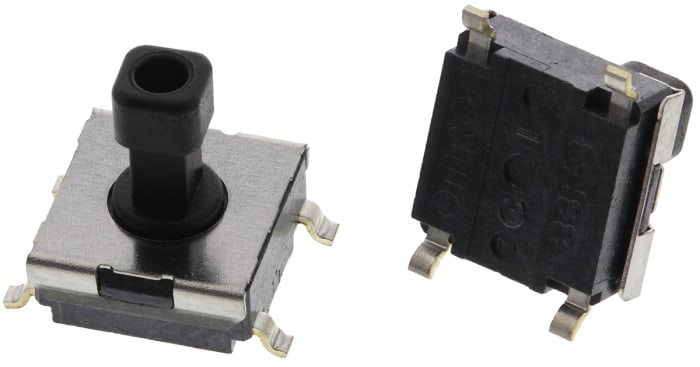 Omron Plunger Tactile Switch, SPST 50 mA @ 24 V dc 4.7mm Through Hole