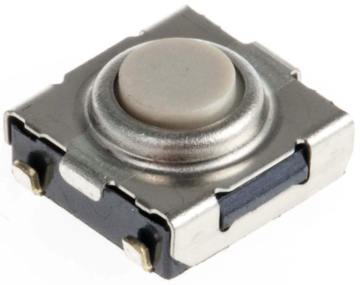 Omron Button Tactile Switch, SPST 50 mA @ 24 V dc Through Hole