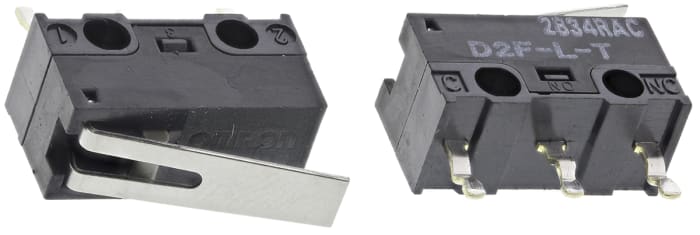 Omron Hinge Lever Micro Switch, PCB Terminal, 3 A @ 125 V ac, SPDT, IP40