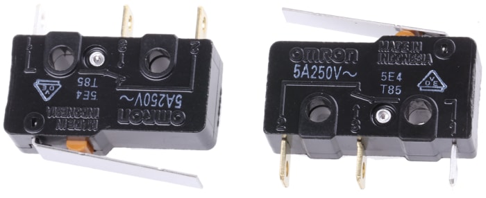 Omron Hinge Lever Micro Switch, Solder Terminal, 5 A @ 125 V ac, SPDT, IP40