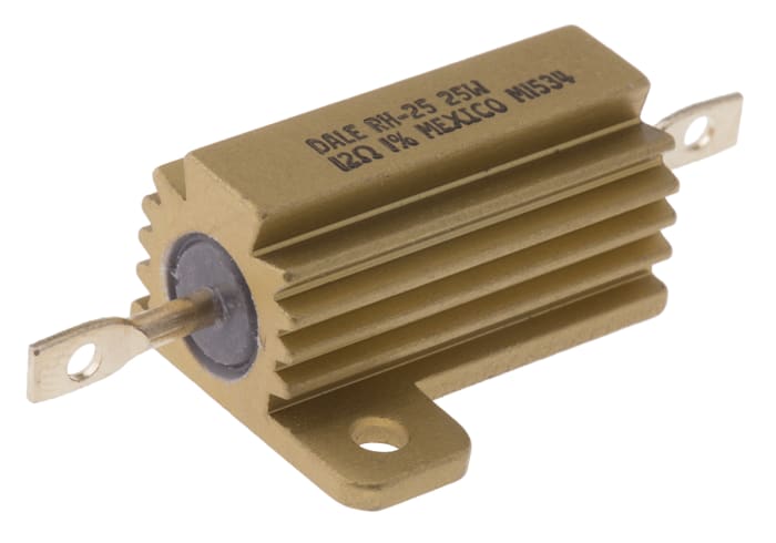 Vishay, 12Ω 25W Wire Wound Chassis Mount Resistor RH02512R00FE02 ±1%