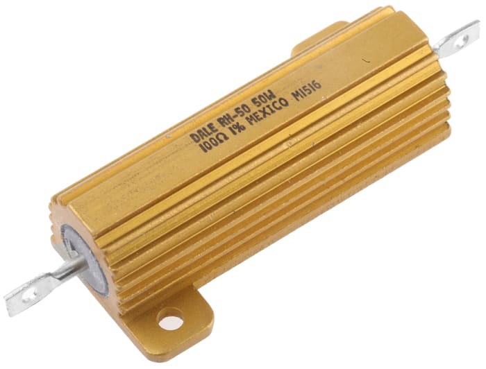 Vishay, 100Ω 50W Wire Wound Chassis Mount Resistor RH050100R0FE02 ±1%