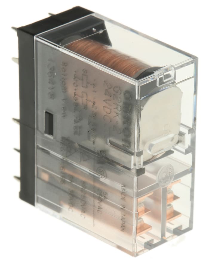 Omron PCB Mount Latching Power Relay, 24V dc Coil, 3A Switching Current, DPDT
