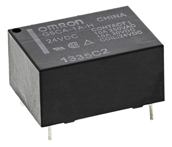 Omron PCB Power Relay, 24V dc Coil, 10A Switching Current, SPST