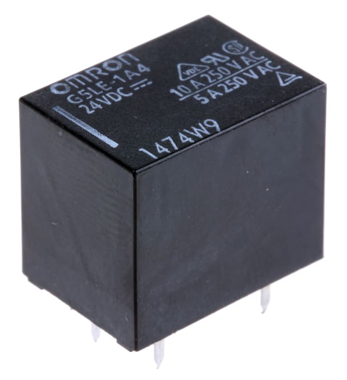 G5LE-1A4 24DC Omron | Omron PCB Mount Power Relay, 24V dc Coil, 10A ...