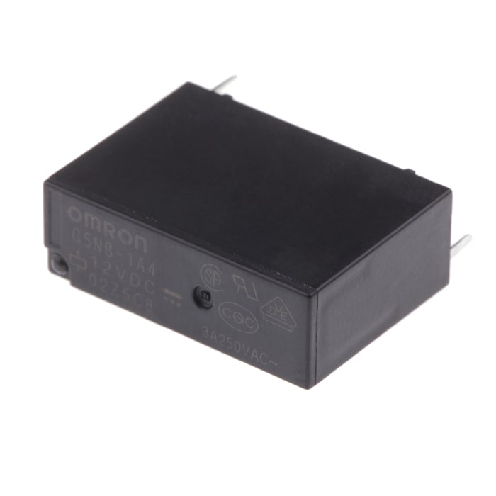 Omron PCB Mount Power Relay, 12V dc Coil, 3A Switching Current, SPST