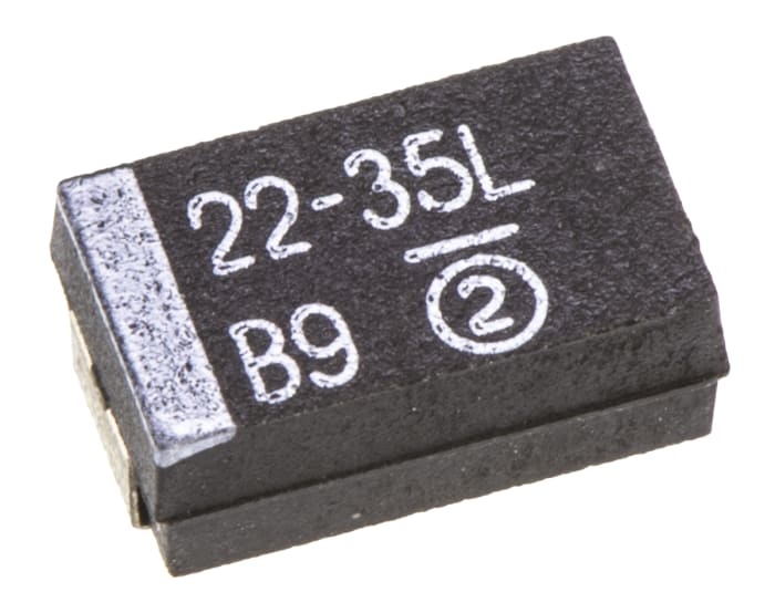 Vishay 22μF MnO2 Tantalum Capacitor 35V dc, 593D Series