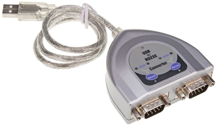 RS PRO USB 1.1, Male USB A to Male RS232, 0.6m USB Cable
