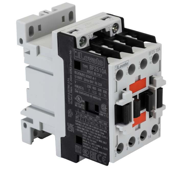 Contacteur Lovato série BF, 3 pôles , 3NO, 25 A, 230 V c.a., 11 kW