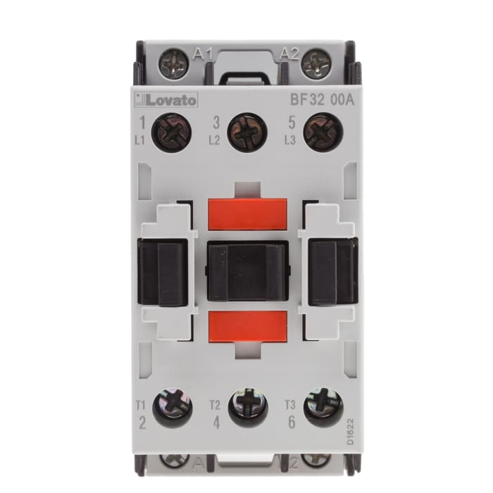 Lovato Orange BF Contactor, 230 V ac Coil, 3-Pole, 32 A, 15 kW, 3NO, 440 V ac