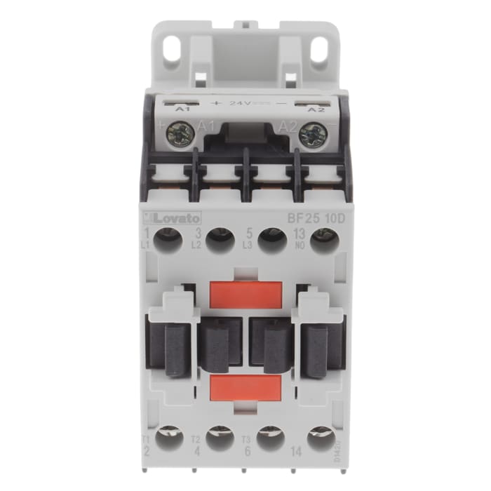 Lovato Orange BF Contactor, 24 V dc Coil, 3-Pole, 25 A, 11 kW, 3NO, 440 V ac