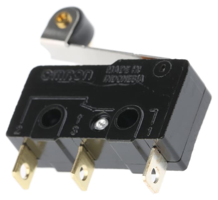 Omron Roller Lever Micro Switch, Solder Terminal, 100 mA @ 30 V dc, SPDT, IP40