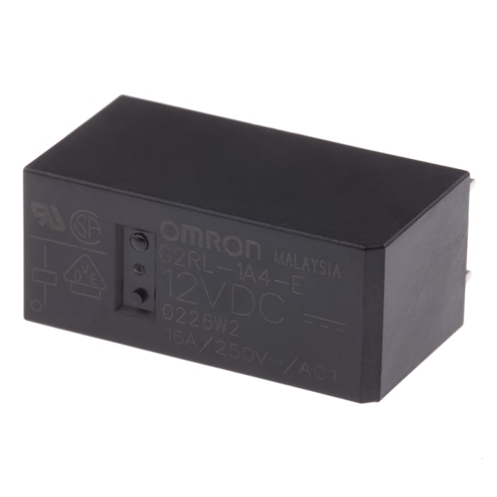 Relais de puissance Omron G2RL, 1 NO, bobine 12V c.c. Montage sur CI 400mW