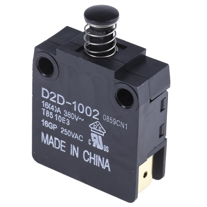 D2d 1002 Omron Door Interlock Micro Switch Plunger Sp Nc 16 A 250 V Ac 25 85 C 686 7644 Rs Components D2d 1002 Omron Door Interlock Micro Switch Plunger Sp Nc 16 A 250 V Ac 25 85 C 686 7644 Rs Components