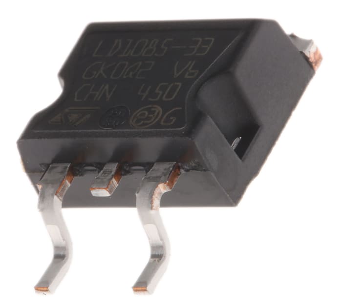 Régulateur de tension LD1085D2T33R, 3A, D2PAK, 3 broches.