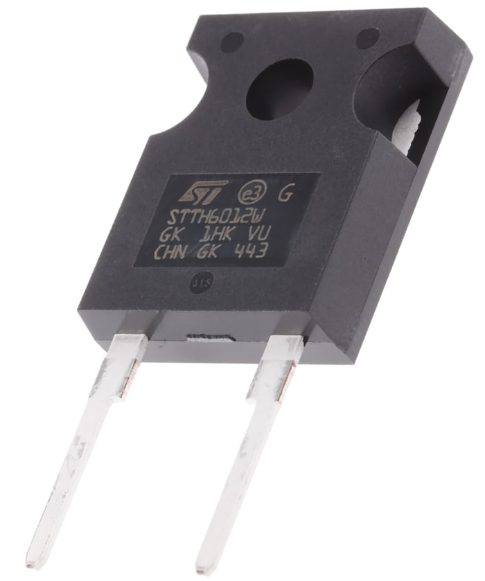 STMicroelectronics 1200V 60A, Rectifier Diode, 2-Pin DO-247 STTH6012W