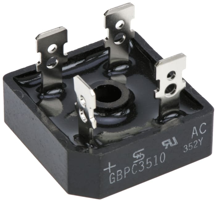 Pont redresseur Monophasé, 35A, 1000V, 4 broches, GBPC