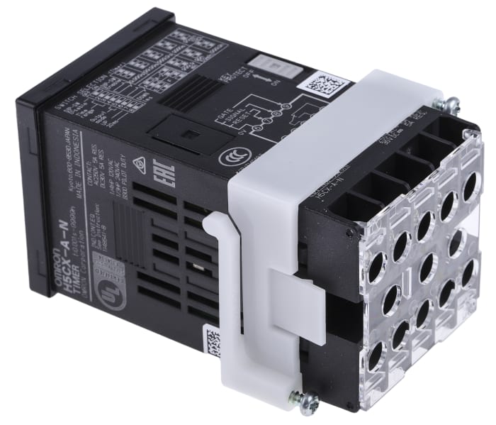 H5CX-A-N Omron Omron H5CX Series Panel Mount Timer Relay, 100 → 240V ac,  1-Contact, 0.001 s → 9999h 687-6092 RS Components