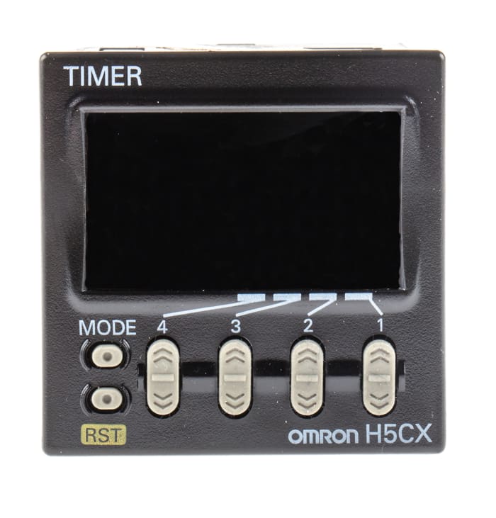 Omron H5CX Series Panel Mount Timer Relay, 12 → 24V ac/dc, 1-Contact, 0.001 s → 9999h