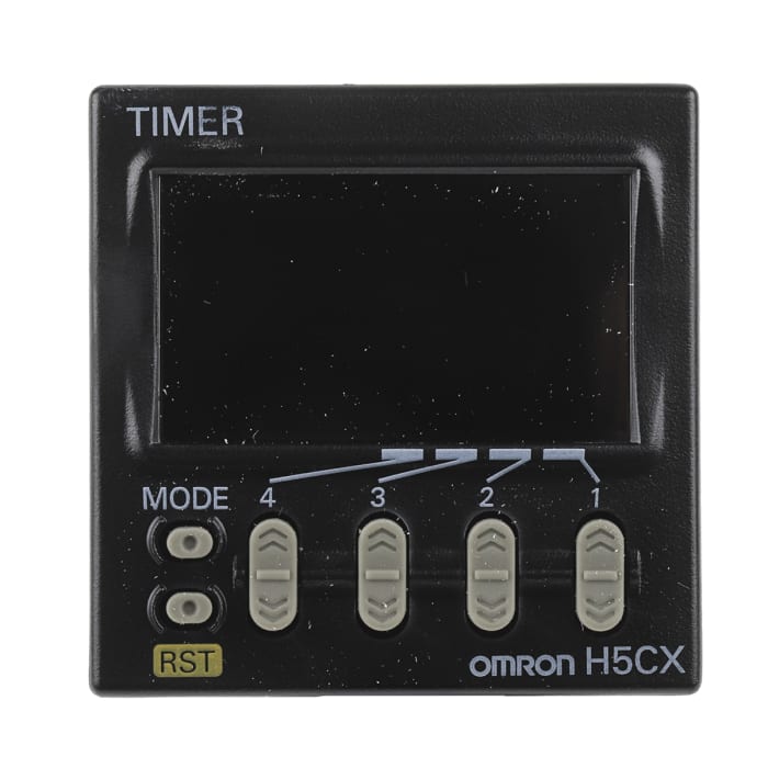 Omron H5CX Series Panel Mount Timer Relay, 12 → 24V ac/dc, 1-Contact, 0.001 s → 9999h