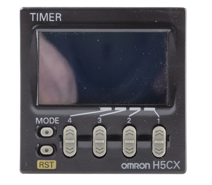 Omron H5CX Series Panel Mount Timer Relay, 12 → 24V ac/dc, 1-Contact, 0.001 s → 9999h