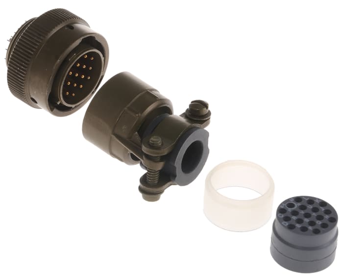 Souriau Sunbank by Eaton, 851, Copper Alloy 19 Way Cable Mount MIL Spec Circular Connector Plug, Pin Contacts,Shell