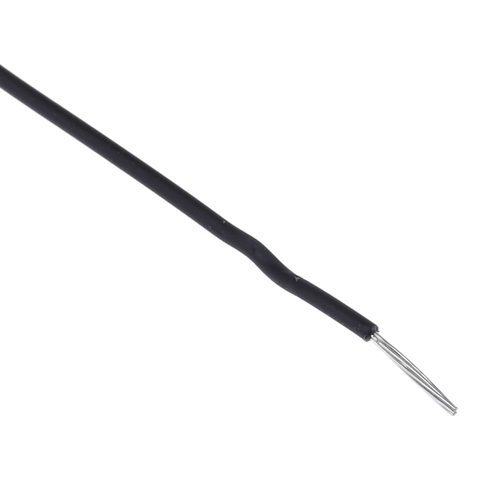 Alpha Wire Ecogen Ecowire Series Black 0.52 mm² Hook Up Wire, 20 AWG, 10/0.25 mm, 30m, MPPE Insulation, 6714 BK005