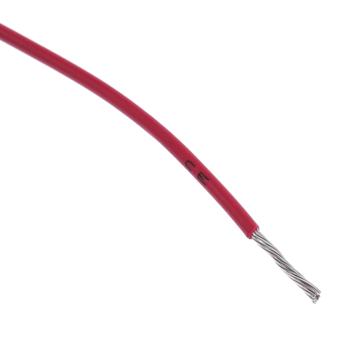 Alpha Wire Ecogen Ecowire Series Red 0.52 mm² Hook Up Wire, 20 AWG, 10/0.25 mm, 30m, MPPE Insulation, 6714 RD005