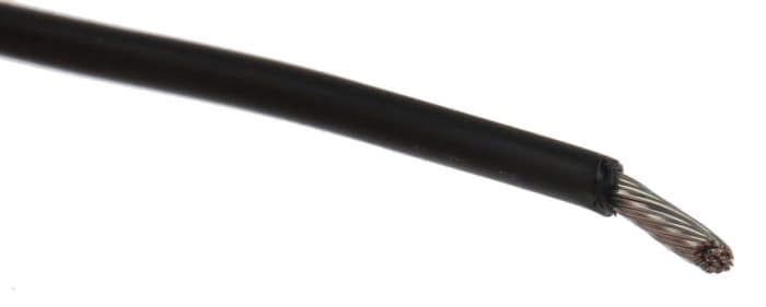Alpha Wire Ecogen Ecowire Series Black 0.75 mm² Hook Up Wire, 18 AWG, 16/0.25 mm, 30m, MPPE Insulation, 6715 BK005