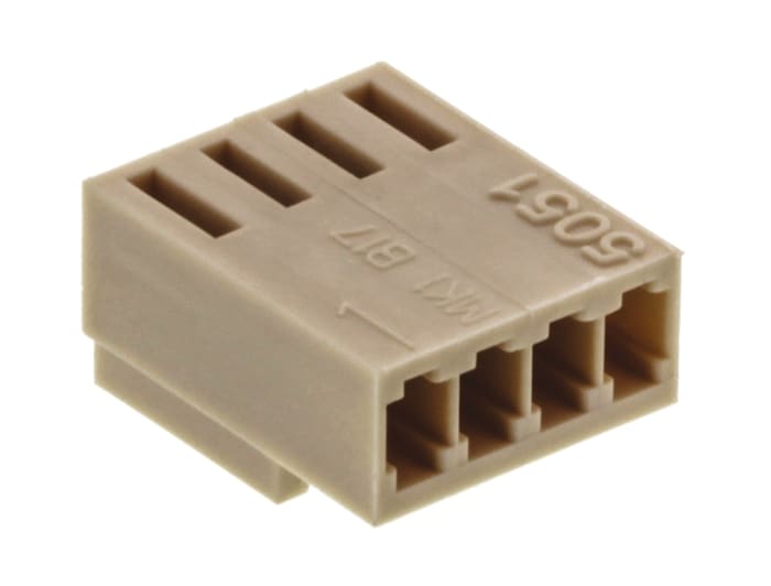 Molex, KK Female Connector Housing, 2.5mm Pitch, 4 Way, 1 Row