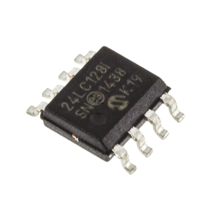 Microchip 24LC128-I/SN, 128kbit Serial EEPROM Memory, 900ns 8-Pin SOIC Serial-I2C