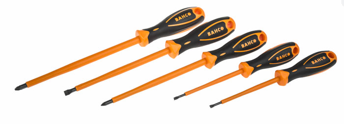 Bahco Pozidriv, Slotted Screwdriver Set, 5-Piece