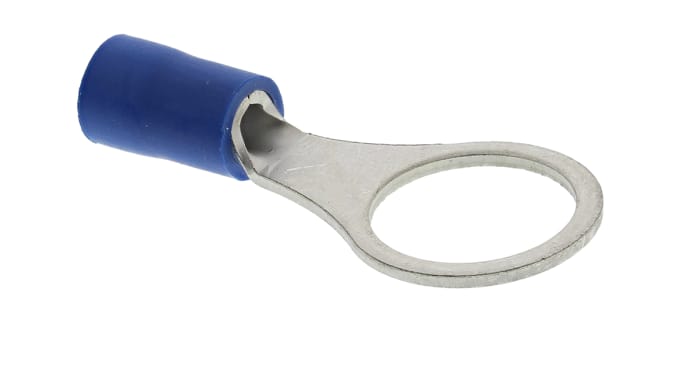 JST, FV Insulated Ring Terminal, 10mm Stud Size, 1mm² to 2.6mm² Wire Size, Blue