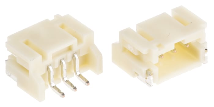 JST PH Series Right Angle Surface Mount PCB Header, 3 Contact(s), 2.0mm Pitch, 1 Row(s), Shrouded
