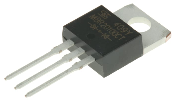 Taiwan Semi 100V 20A, Dual Schottky Diode, 3-Pin TO-220AB MBR20100CT