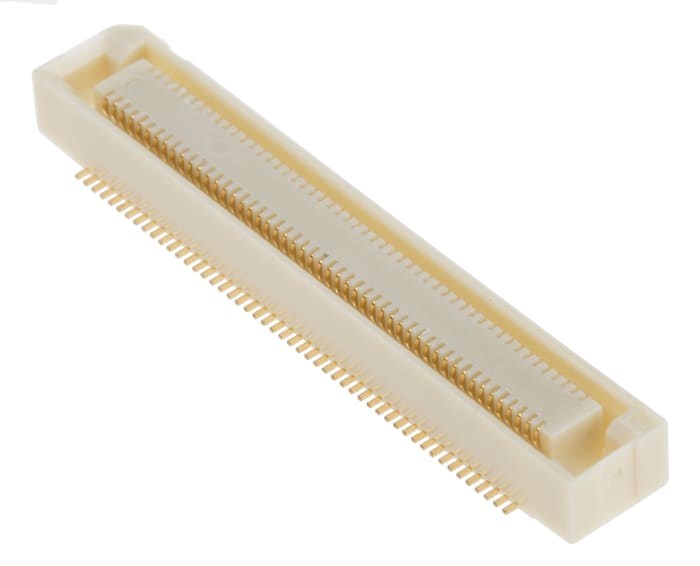Hirose FunctionMAX FX8C Series Straight Surface Mount PCB Socket, 100-Contact, 2-Row, 0.6mm Pitch, Solder Termination