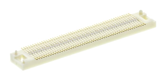 Hirose FX8 Series Straight Surface Mount PCB Socket, 100-Contact, 2-Row, 0.6mm Pitch, Solder Termination