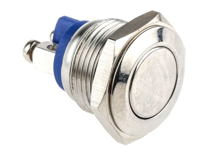 EOZ Push Button Switch, Momentary, Panel Mount, 16.2mm Cutout, SPST, 48 V dc, 250V ac, IP65