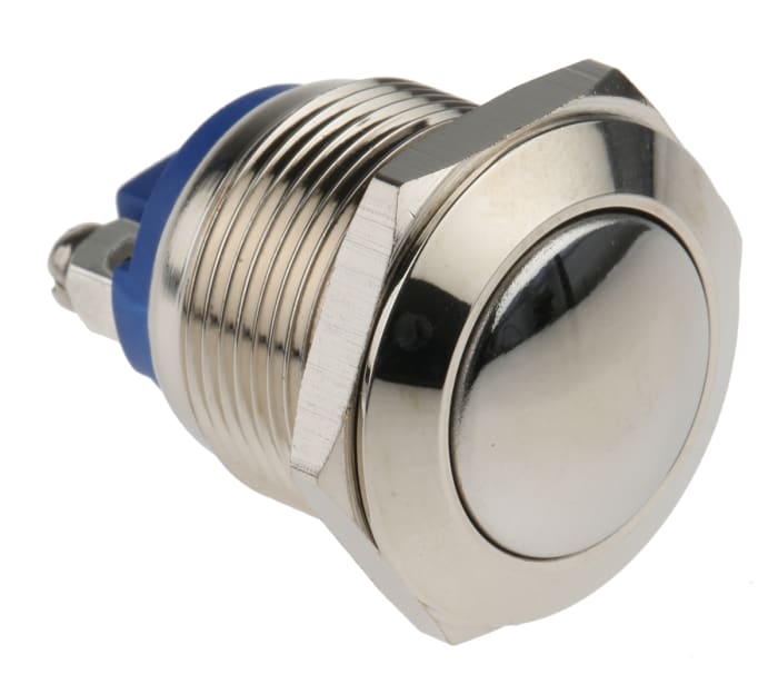 EOZ Push Button Switch, Momentary, Panel Mount, 19.2mm Cutout, SPST, 48 V dc, 250V ac, IP65