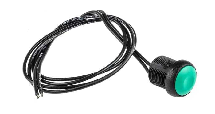 APEM Push Button Switch, Momentary, Panel Mount, 14.8mm Cutout, SPST, 250V ac, IP67