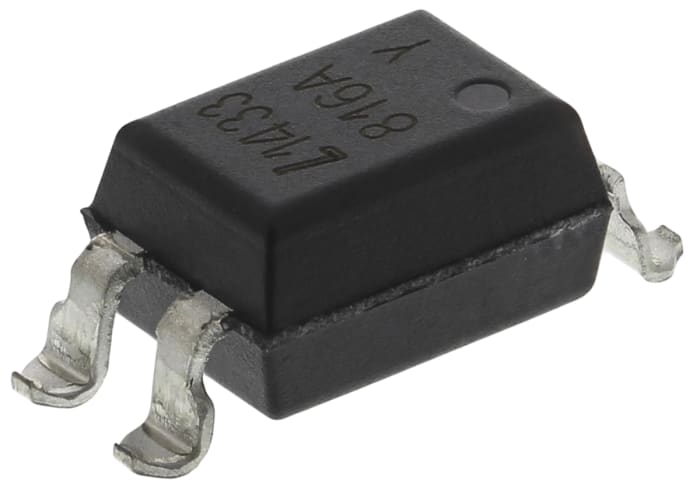 Lite-On, LTV-816S DC Input Transistor Output Optocoupler, Surface Mount, 4-Pin PDIP