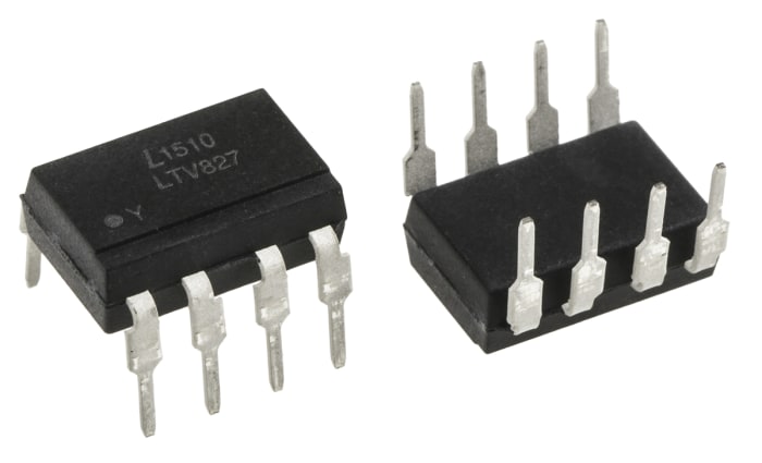 Optoacoplador Lite-On LTV de 2 canales, Vf= 1.4V, Viso= 5 kVrms, IN. DC, OUT. Transistor, mont. pasante, encapsulado
