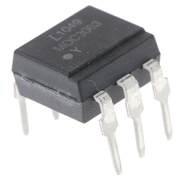 Optoacoplador Lite-On MOC de 1 canal, Viso= 5 kVrms, OUT. Triac, mont. pasante, encapsulado PDIP, 6 pines