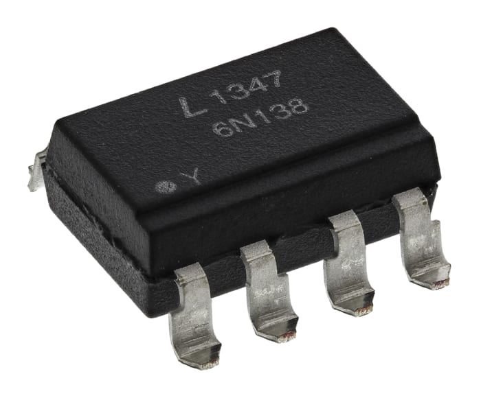 Lite-On, 6N138S-L DC Input Transistor Output Optocoupler, Surface Mount, 8-Pin SMD