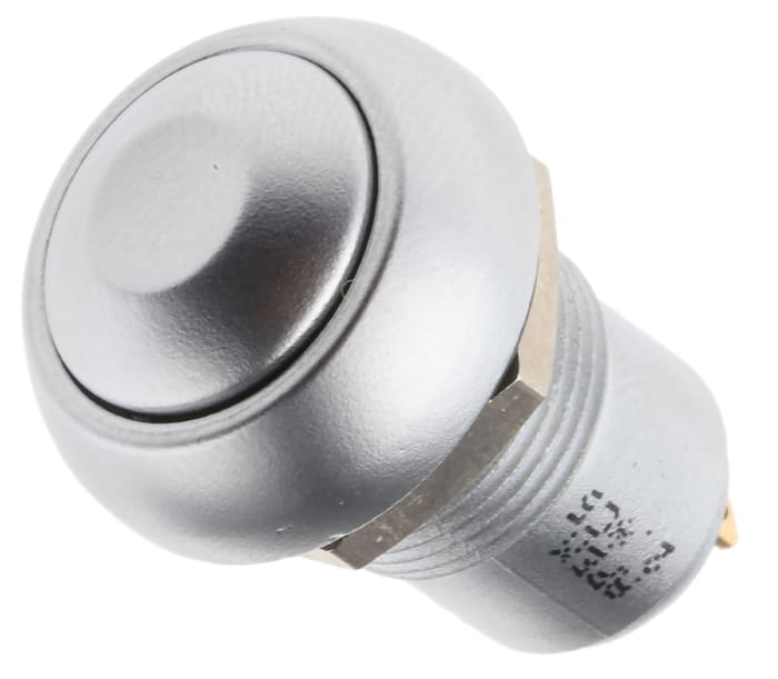 APEM Push Button Switch, Latching, Panel Mount, 12.9mm Cutout, SPST, 24V dc, IP67