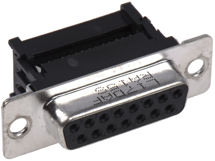 Amphenol Communications Solutions DFR 15 Way Right Angle Cable Mount D-sub Connector Plug, 2.74mm Pitch