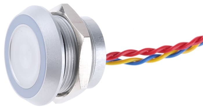 APEM Illuminated Piezo Switch, Momentary, Pulse, SPST, IP68, Wire Lead, 200 mA @ 24 V dc, -40 → +75°C