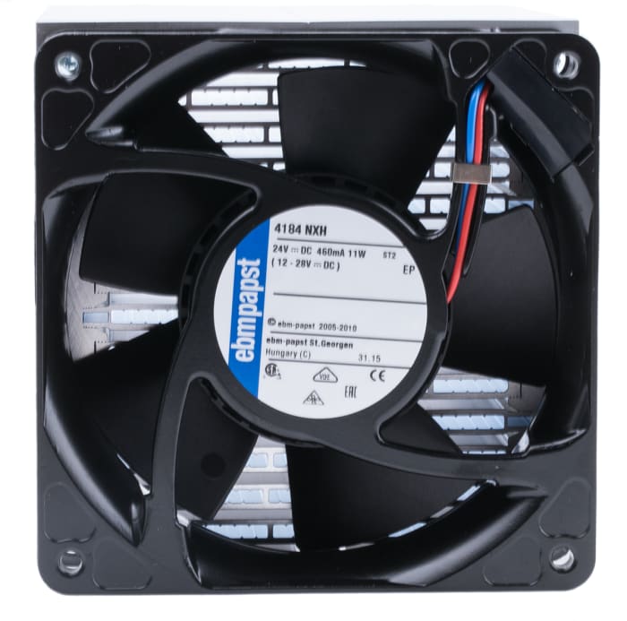 Fischer Elektronik Heatsink, Universal Rectangular Alu with Fan 120 mm 150 mm 122 mm